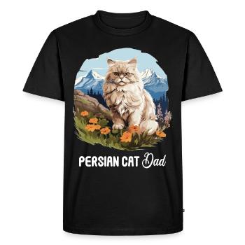 Chat persan Perser Katze - T-shirt Premium bio Homme - noir - Devant - Nico (187cm)