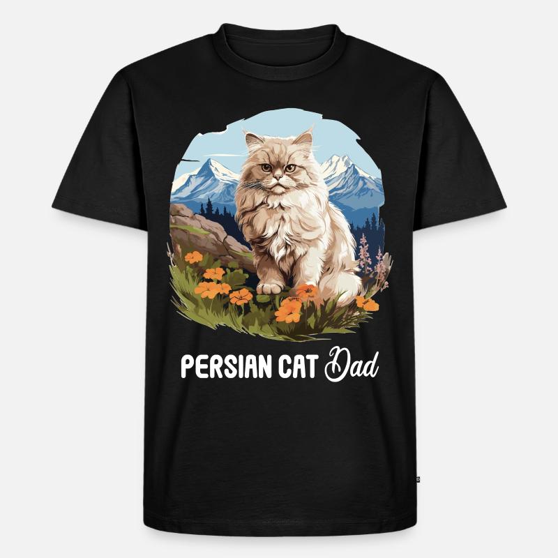 Persian Cat Perser Katze - Männer Premium Bio T-Shirt - Schwarz