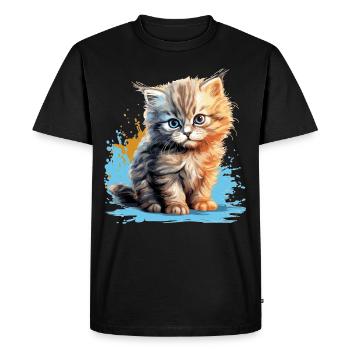 Chat persan Perser Katze - T-shirt Premium bio Homme - noir - Devant - Nico (187cm)