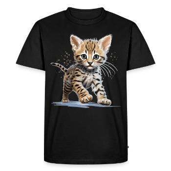 Savannah - Men's Premium Organic T-Shirt - black - Front - Nico (187cm)