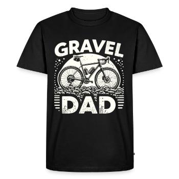 Papa gravel - T-shirt Premium bio Homme - noir - Devant - Nico (187cm)