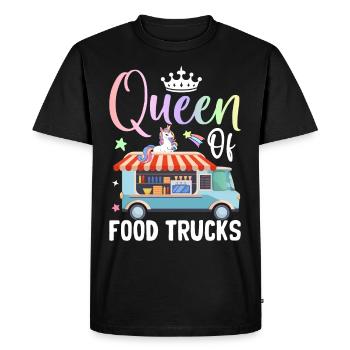 Female - Men's Premium Organic T-Shirt - black - Front - Nico (187cm)