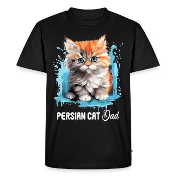 Chat persan Perser Katze - T-shirt Premium bio Homme - noir - Devant - Nico (187cm)