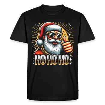 Ho Ho Ho - T-shirt Premium bio Homme - noir - Devant - Nico (187cm)