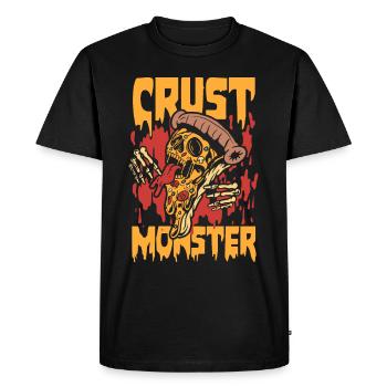 Monstre de croûte | Délicieux pain plat italien - T-shirt Premium bio Homme - noir - Devant - Nico (187cm)