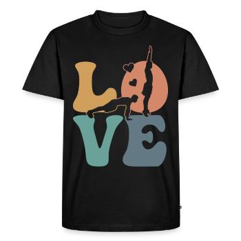 Burpees Workout Gym - T-shirt Premium bio Homme - noir - Devant - Nico (187cm)