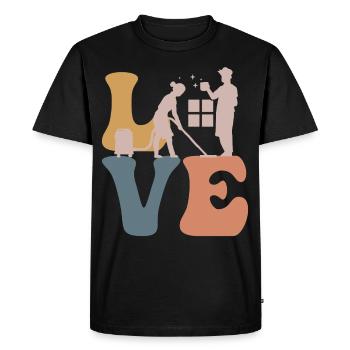 Caretaker Caretaker Cleaner - Men's Premium Organic T-Shirt - black - Front - Nico (187cm)
