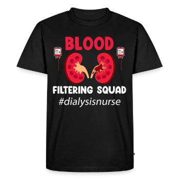 Blood Filter Squad Infirmière de dialyse drôle - T-shirt Premium bio Homme - noir - Devant - Nico (187cm)