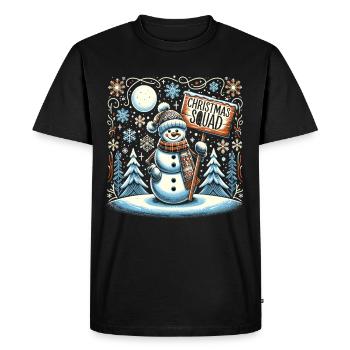 Escouade de Noël - T-shirt Premium bio Homme - noir - Devant - Nico (187cm)