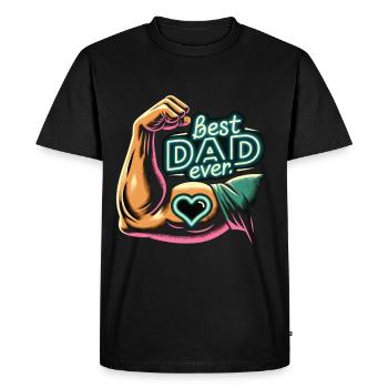 Le meilleur papa de tous les temps - T-shirt Premium bio Homme - noir - Devant - Nico (187cm)