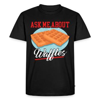 Gaufre Gaufre Lover Gaufres Cadeau - T-shirt Premium bio Homme - noir - Devant - Nico (187cm)