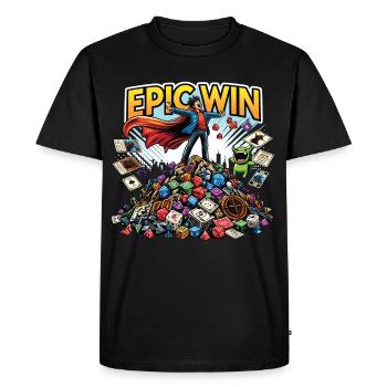 Victoire épique : le maître du jeu - T-shirt Premium bio Homme - noir - Devant - Nico (187cm)
