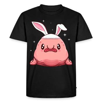 Kawaii Blobfish lapin de Pâques lapin - T-shirt Premium bio Homme - noir - Devant - Nico (187cm)