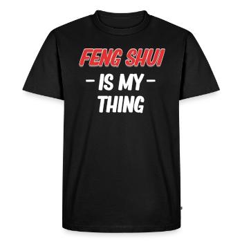 Le Feng Shui, c’est mon truc Bagua asiatique - T-shirt Premium bio Homme - noir - Devant - Nico (187cm)