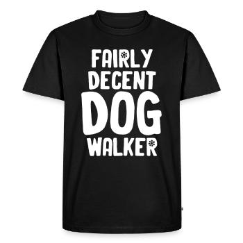 Assez décent chien promeneur chien chien - T-shirt Premium bio Homme - noir - Devant - Nico (187cm)