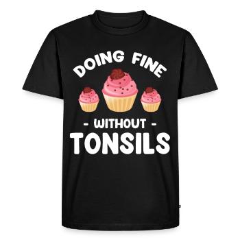 Coping well without tonsillectomy surgeon - Men's Premium Organic T-Shirt - black - Front - Nico (187cm)