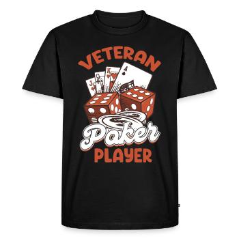 Joueur de poker expérimenté, croupier de Holdem, - T-shirt Premium bio Homme - noir - Devant - Nico (187cm)