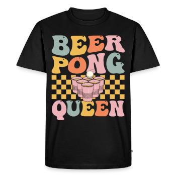 Groovy Beer Pong Girl Player Jeu à Boire - T-shirt Premium bio Homme - noir - Devant - Nico (187cm)
