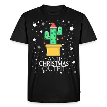 Tenue anti-Noël - T-shirt Premium bio Homme - noir - Devant - Nico (187cm)