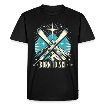 Born To Ski Ski Dicton De Ski Après-Ski - T-shirt Premium bio Homme - noir - Devant - Nico (187cm)