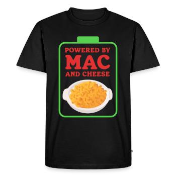 Macaroni au fromage | Cadeau de macaroni au fromage - T-shirt Premium bio Homme - noir - Devant - Nico (187cm)