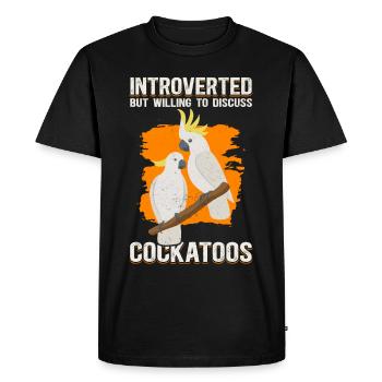 Cacatoès perroquets propriétaire cacatoès cadeau - T-shirt Premium bio Homme - noir - Devant - Nico (187cm)