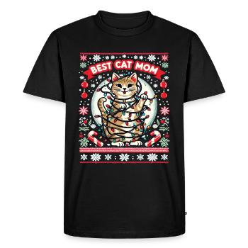 Meilleure Maman De Chat Katze Katzenmama Beste Katzenmama - T-shirt Premium bio Homme - noir - Devant - Nico (187cm)