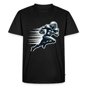 Footballeur, quarterback de football américain - T-shirt Premium bio Homme - noir - Devant - Nico (187cm)