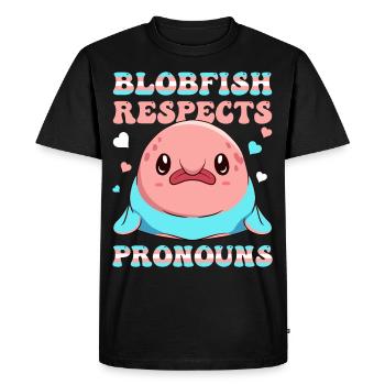 Kawaii Drapeau Transgenre Trans - T-shirt Premium bio Homme - noir - Devant - Nico (187cm)