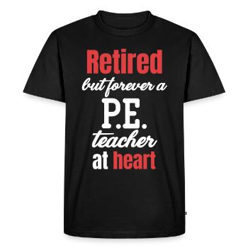 Happiness est professeur d’éducation physique à la retraite et - T-shirt Premium bio Homme - noir - Devant - Nico (187cm)