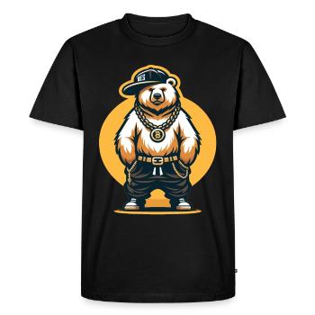Ours, Ours, Tête D’ours, Ours, Ours Brun, Ours - T-shirt Premium bio Homme - noir - Devant - Nico (187cm)