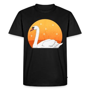 Cygnes cygnes cygnes amant de cygne cadeau - T-shirt Premium bio Homme - noir - Devant - Nico (187cm)