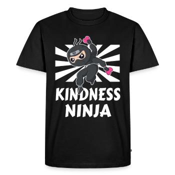 Anti-Bullying Ninja Be Cute Funny Kids - Men's Premium Organic T-Shirt - black - Front - Nico (187cm)
