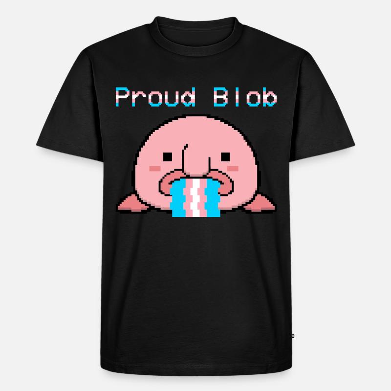 Blobfisch Transgender-Flagge Trans Pride - Männer Premium Bio T-Shirt - Schwarz