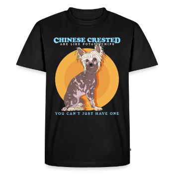 Cadeau chinois à crête de chien chinois à crête - T-shirt Premium bio Homme - noir - Devant - Nico (187cm)