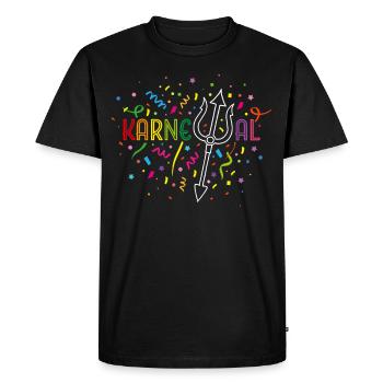 Carnaval, Carnaval, Confettis, Fasnacht, Fastelovend - T-shirt Premium bio Homme - noir - Devant - Nico (187cm)