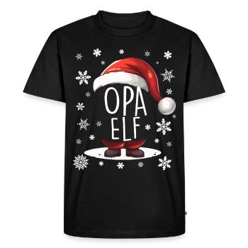 Opa Elf - Männer Premium Bio T-Shirt - Schwarz - Vorne - Nico (187cm)