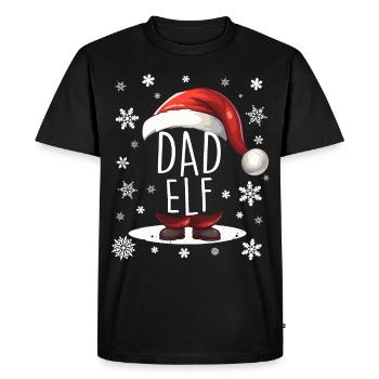 Papa Elfe - T-shirt Premium bio Homme - noir - Devant - Nico (187cm)
