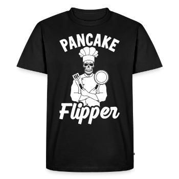 Funny Pancake Maker - Men's Premium Organic T-Shirt - black - Front - Nico (187cm)