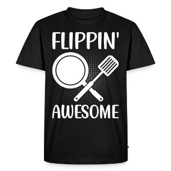Funny Pancake Maker - Men's Premium Organic T-Shirt - black - Front - Nico (187cm)