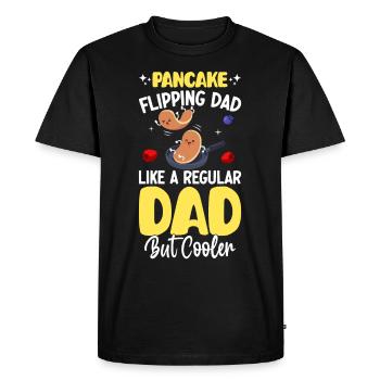 Funny Pancake Maker - Men's Premium Organic T-Shirt - black - Front - Nico (187cm)