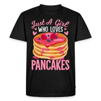 Funny Pancake Maker - Men's Premium Organic T-Shirt - black - Front - Nico (187cm)