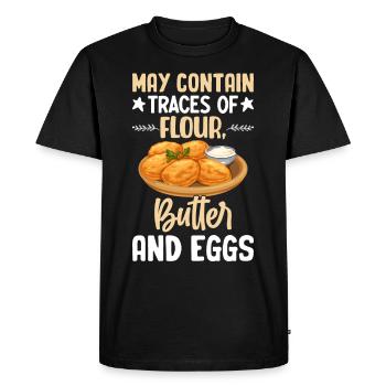 Funny Pancake Maker - Men's Premium Organic T-Shirt - black - Front - Nico (187cm)