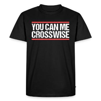 Vous pouvez me croiser Denglisch - T-shirt Premium bio Homme - noir - Devant - Nico (187cm)