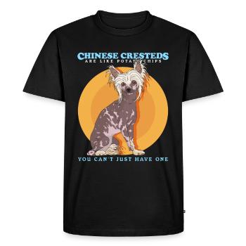 Chinois à crête chinois Chinois à crête cadeau - T-shirt Premium bio Homme - noir - Devant - Nico (187cm)