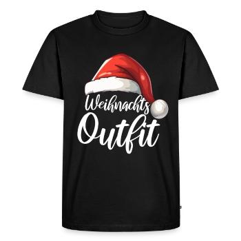 Weihnachtsoutfit - Männer Premium Bio T-Shirt - Schwarz - Vorne - Nico (187cm)
