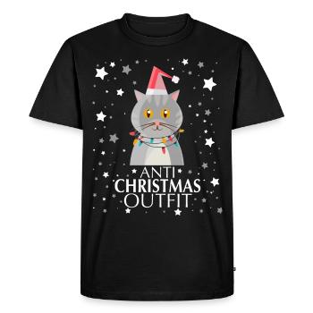 Tenue anti-Noël - T-shirt Premium bio Homme - noir - Devant - Nico (187cm)
