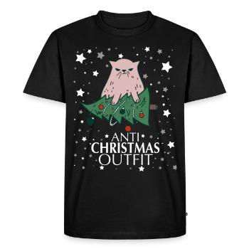 Tenue anti-Noël - T-shirt Premium bio Homme - noir - Devant - Nico (187cm)