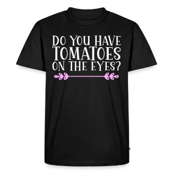 Do you have Tomatoes on the Eyes? Denglish - Men's Premium Organic T-Shirt - black - Front - Nico (187cm)