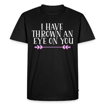 Je t’ai jeté un œil Denglisch - T-shirt Premium bio Homme - noir - Devant - Nico (187cm)